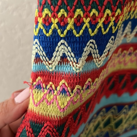 Chelsea & Violet Crocheted Multicolor Mini Dress. Size S. Sleeveless. Y2K - Picture 8 of 11